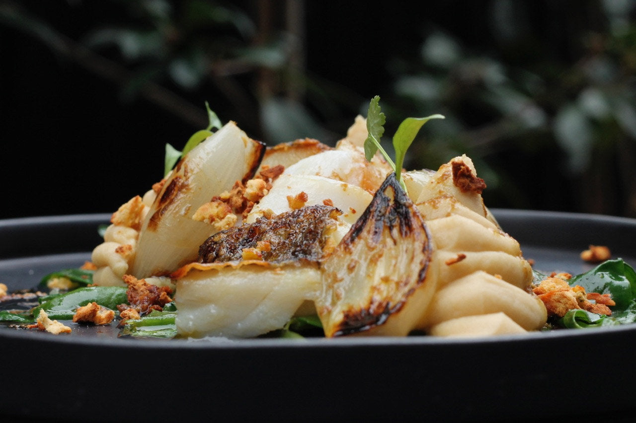 Salt Cod & Corn Bread Crumble