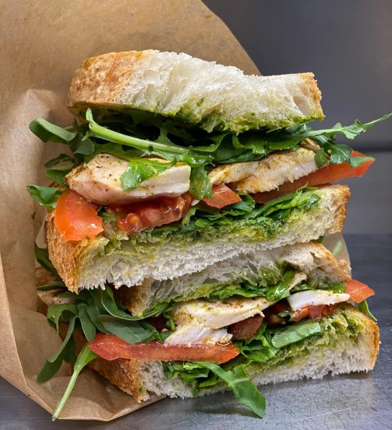 Chicken, Tomato and Arugula Sandwich