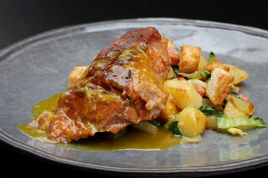 Roast Pork with Mustard Sauce,