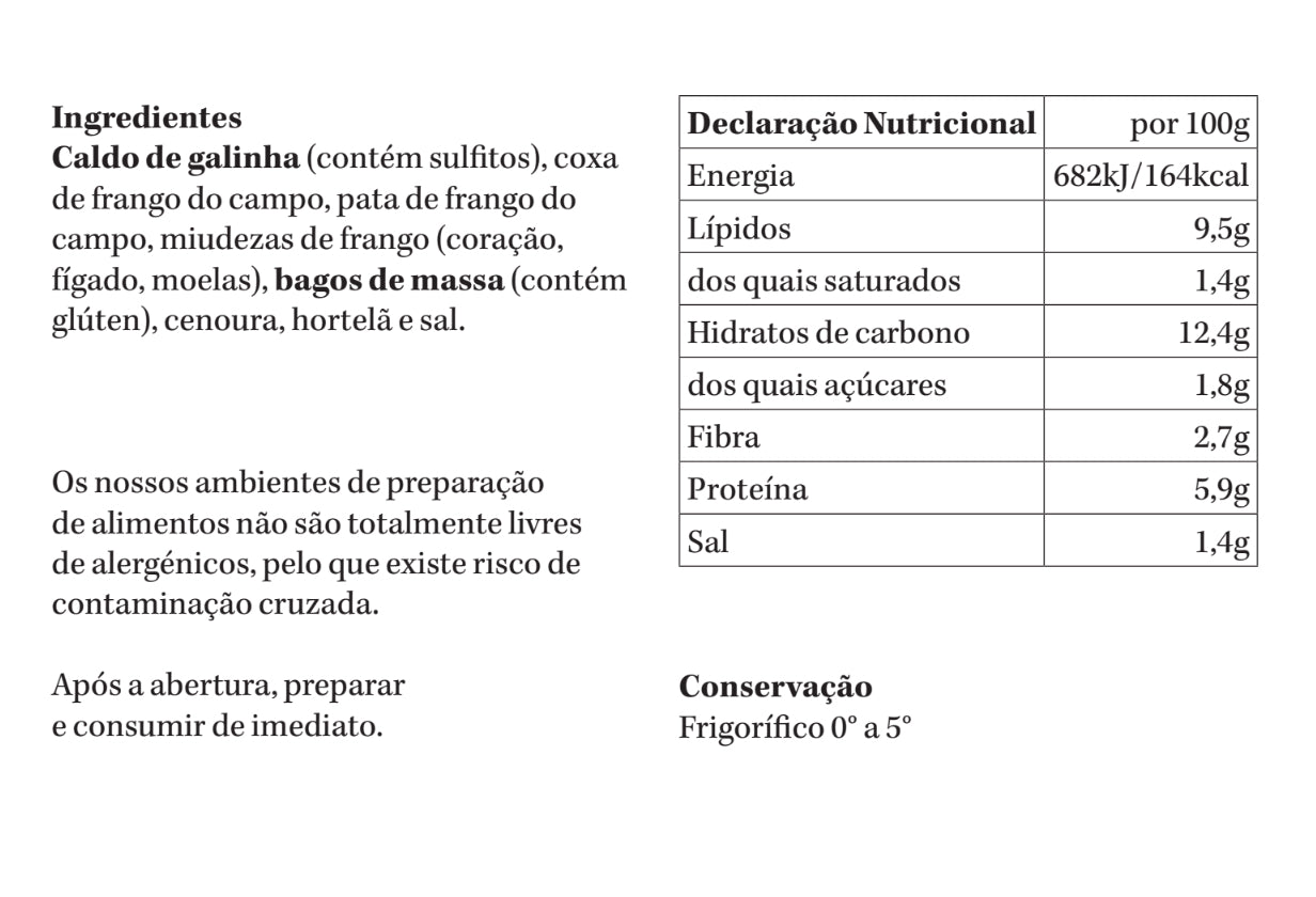 Canja de Galinha | 1-2 pax
