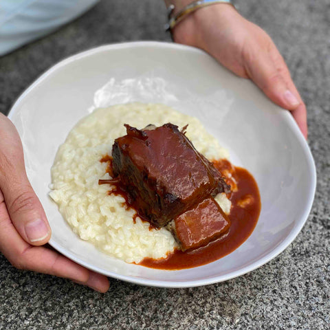 Costela de Novilho com Risotto de Parmesão