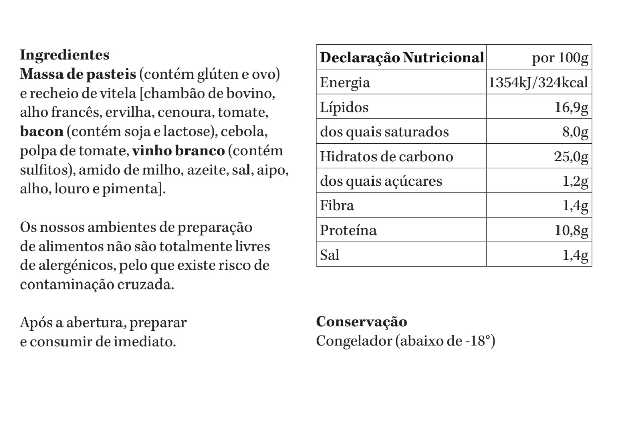 Pastel (escolha recheio) | congelado | 500g | 5 un