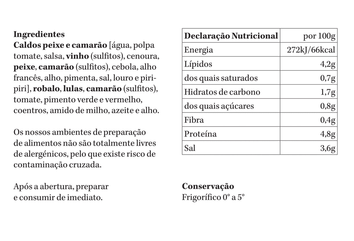 Sopa do Mar | refrigerado | 1-2 pax