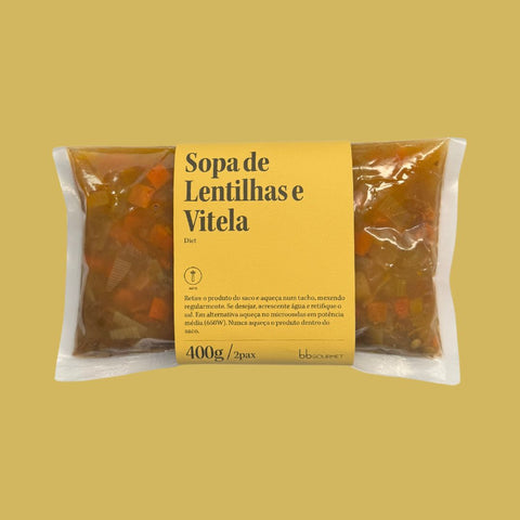 Sopa de Lentilhas e Vitela DIET | refrigerado | 1-2 pax