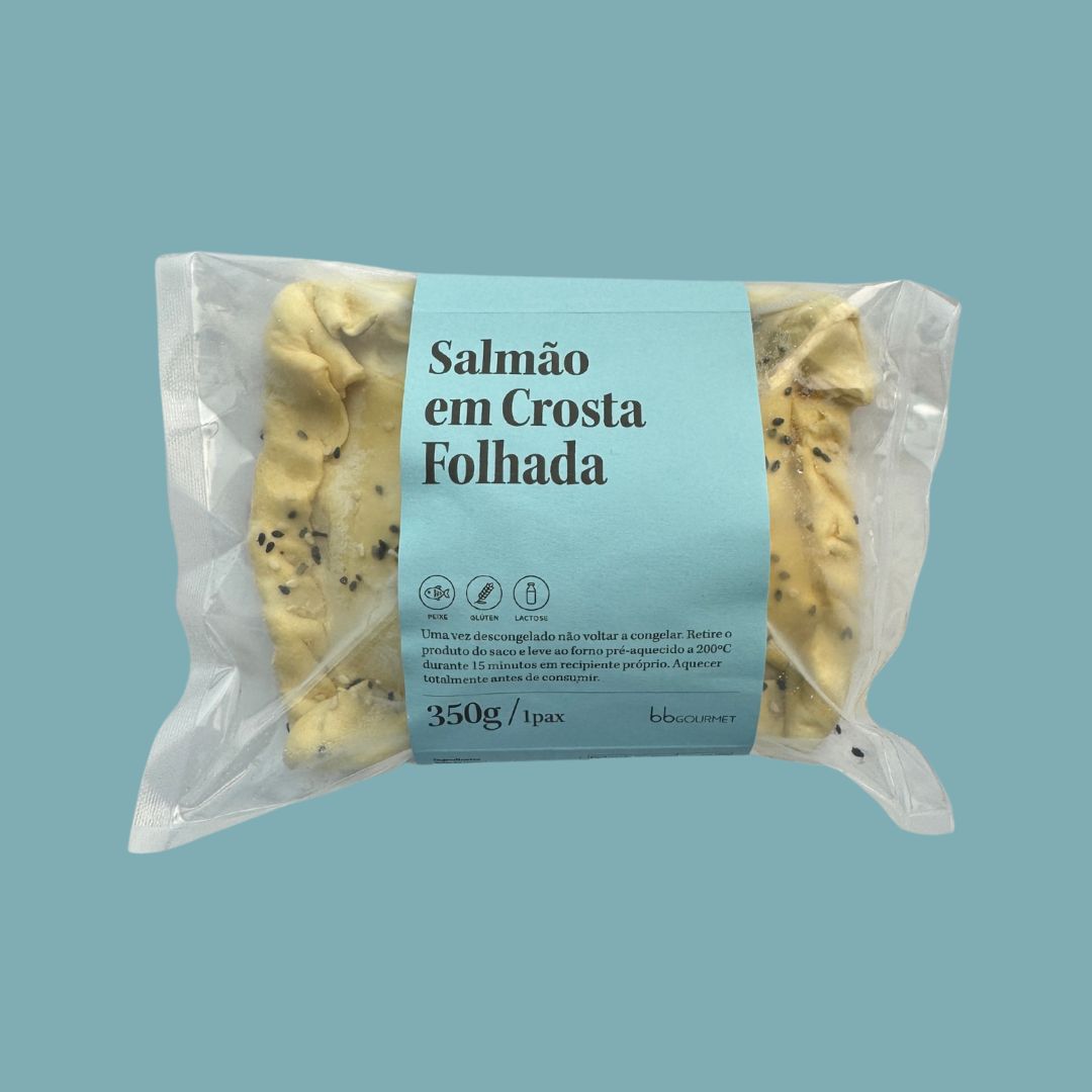 Salmão Crosta Folhada | congelado | 350g | 1 pax