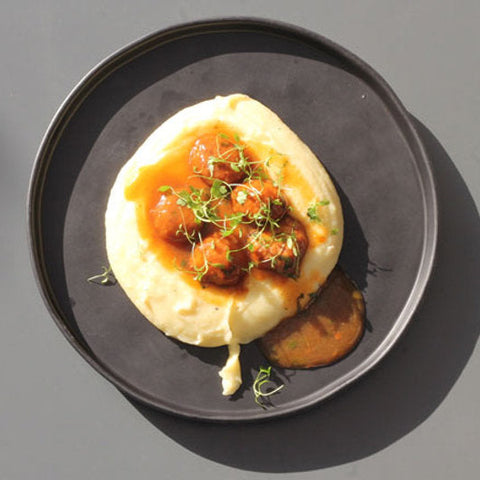 Almôndegas de Vitela com Puré de Batata