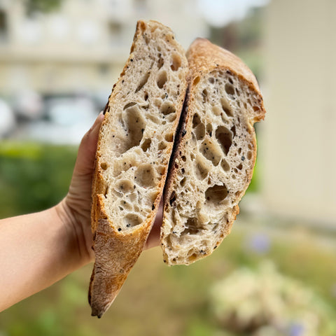 Pão Barra Clássico ou com Sementes | Massa Mãe